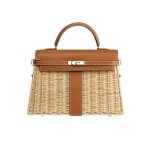 画像1: Woman Handmade rattan  straw handbag woven bag シンプルトート　セカンド籠　かごバック (1)