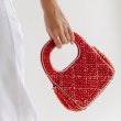 画像1:  woman  Handmade Beaded Small Tote Handbagハンドメイドビーズトート　パーティーバック (1)