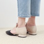 画像3: straps women's shoesフラットリボンバックストラップレザーパンプス　サンダル (3)