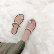 画像3: women's pearl flat bottom slippers Sandalレディース パール付きフラットサンダル スリッパ シューズ・靴 サンダルレディース 女性用 シューズ  (3)