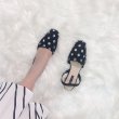 画像4: women's Dot half flat pumps sandals shoesドット水玉バックストラップパンプス　サンダル (4)