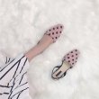 画像3: women's Dot half flat pumps sandals shoesドット水玉バックストラップパンプス　サンダル (3)