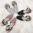 画像5: women's Dot half flat pumps sandals shoesドット水玉バックストラップパンプス　サンダル (5)