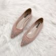 画像5: women's pointed rhinestone flat pumps sandals shoesra スターラインストーンフラットパンプス　サンダル (5)