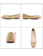 画像10: women's  Full leather bow flat pumps  shoes レザーボウリボン付きフラットパンプス　バレーシューズ (10)
