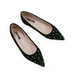 画像1: women's pointed rhinestone flat pumps sandals shoesra スターラインストーンフラットパンプス　サンダル (1)