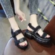 画像4: Women's IconicVelcro Platform Sandalsアイコニック厚底サンダル スポーツサンダルスリッパ シューズ・靴 サンダルレディース 女性用 シューズ  (4)