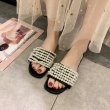 画像5: Women's  pearl flat slippers fashion wear open toe sandals slide sandals　パール付きスライドフラットサンダル レディース 女性用 シューズ  (5)