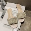 画像4: Women's  pearl flat slippers fashion wear open toe sandals slide sandals　パール付きスライドフラットサンダル レディース 女性用 シューズ  (4)