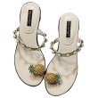 画像1: Women's pineapple toe pearl net  French sandals Flat Sandals　パイナップルパールトゥ＆パール付きサンダル (1)