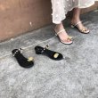画像9: Women's pineapple toe pearl net  French sandals Flat Sandals　パイナップルパールトゥ＆パール付きサンダル (9)