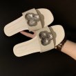 画像11: Women's  metal buckle open toe flat with soft bottom slippers  sandals slide sandals　メタル付きスライドフラットサンダル レディース 女性用 シューズ  (11)