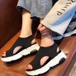 画像2: WOMEN’S Elastic Knit sports sneakers sandals  shoes エラスティックニットソックスサンダル スニーカー (2)