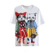 画像1: cat  Print loose T-shirt 　キャット　猫プリントラウンドネックルーズ丈半袖Tシャツ　チュニック (1)