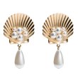 画像3:  shell imitation pearl earrings　シェル＆パールピアス　イヤリング (3)