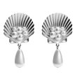 画像2:  shell imitation pearl earrings　シェル＆パールピアス　イヤリング (2)