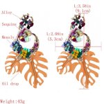 画像20: flower diamond  earrings　エスニック大き目のフラワー＆ラインストーンピアス　イヤリング (20)