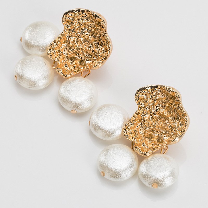 画像6: Celebrity Earrings with Metal and Pearl Earringsメタル＆パールピアス　イヤリング (6)