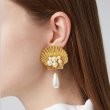 画像1:  shell imitation pearl earrings　シェル＆パールピアス　イヤリング (1)