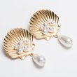 画像6:  shell imitation pearl earrings　シェル＆パールピアス　イヤリング (6)