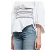 画像3: women's fashion sweet simple lantern sleeves waist zipper shirt シンプルなランタンスリーブウエストジッパーシャツ　ブラウス (3)