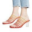 画像2: Women's open toe Crystal heel sandalsメッシュ クリスタルヒール サンダルスリッパ シューズ・靴 レディース 女性用 シューズ  (2)