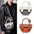 画像4: small semi-circular shoulder tote 2way bag handbags 半円型スモールショルダー トートレザーハンドストラップバッグ 　 (4)