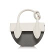画像1: small semi-circular shoulder tote 2way bag handbags 半円型スモールショルダー トートレザーハンドストラップバッグ 　 (1)