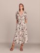 画像2:  Women's Floral Print  Long Sleeve Slim Dress  膝下丈ロングフローラル長袖ロングドレス　ワンピース (2)