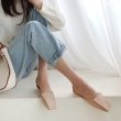 画像6: Women'ssquare head flat slippers outside wearing simple wild Baotou sandalsレザーフラットミュール サンダルスリッパ シューズ・靴 レディース 女性用 シューズ  (6)