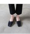 画像7: Women'ssquare head flat slippers outside wearing simple wild Baotou sandalsレザーフラットミュール サンダルスリッパ シューズ・靴 レディース 女性用 シューズ  (7)