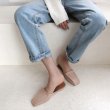 画像8: Women'ssquare head flat slippers outside wearing simple wild Baotou sandalsレザーフラットミュール サンダルスリッパ シューズ・靴 レディース 女性用 シューズ  (8)