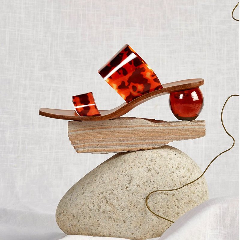 画像8: Women's PVC transparent crystal shaped with open toe word with sexy slippers Sandals　クリスタルヒール サンダルスリッパ シューズ・靴 レディース 女性用 シューズ  (8)