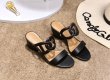 画像5: Women'shigh-heeled sandals and slippers 太目ヒールレザー サンダルスリッパ シューズ・靴 レディース 女性用 シューズ  (5)