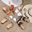 画像9: Women'shigh-heeled sandals and slippers 太目ヒールレザー サンダルスリッパ シューズ・靴 レディース 女性用 シューズ  (9)