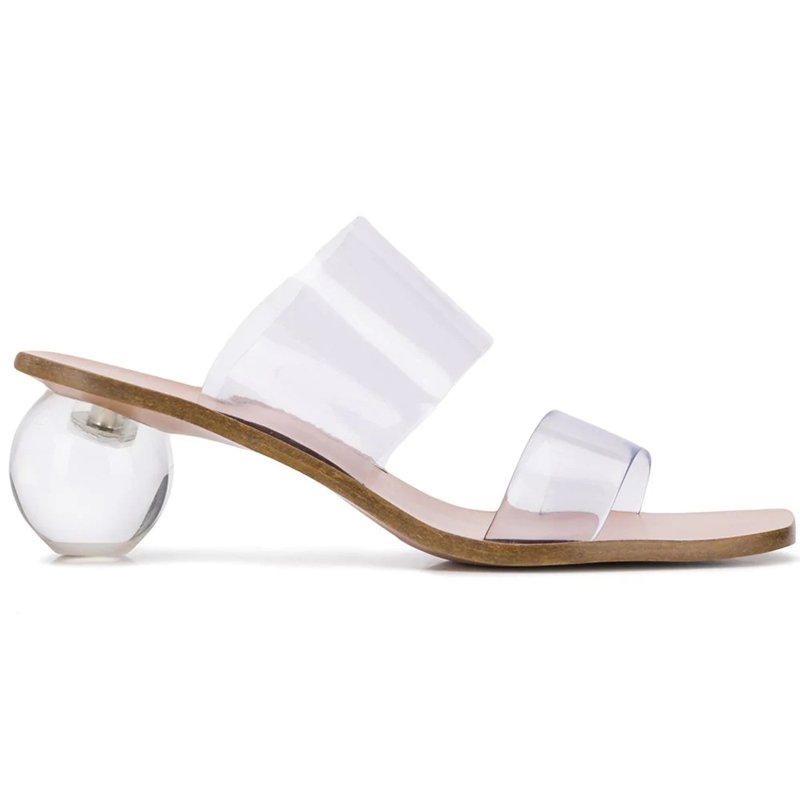 画像4: Women's PVC transparent crystal shaped with open toe word with sexy slippers Sandals　クリスタルヒール サンダルスリッパ シューズ・靴 レディース 女性用 シューズ  (4)