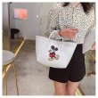 画像5:   Basket tote bag with sequin Mickey Mouse handbag スパンコールのミッキー付トートカゴ　籠ハンドバック (5)