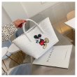 画像6:   Basket tote bag with sequin Mickey Mouse handbag スパンコールのミッキー付トートカゴ　籠ハンドバック (6)