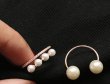 画像6: pen tail  two-piece Pearl ringパール真珠オープニングリング 指輪2個セット (6)