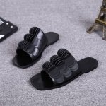 画像6: Women's outside wearing a word flat bottom leather slippers  sandals  ユニークデザインレザーフラット サンダルスリッパ シューズ・靴 レディース 女性用 シューズ  (6)