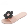 画像2: Women's Beach sandals Tong with flower slippers  sandals  くるくる回る大きな花がポイントのビーチサンダル　フラット サンダルスリッパ シューズ・靴 レディース 女性用 シューズ  (2)