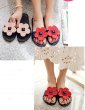 画像5: Women's Beach sandals Tong with flower slippers  sandals  くるくる回る大きな花がポイントのビーチサンダル　フラット サンダルスリッパ シューズ・靴 レディース 女性用 シューズ  (5)