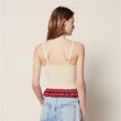 画像4: women's  ruffled sweet knit  Tank top トリコロールカラーフリルタンクトップニット　セーター (4)