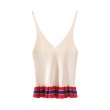 画像5: women's  ruffled sweet knit  Tank top トリコロールカラーフリルタンクトップニット　セーター (5)