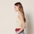 画像3: women's  ruffled sweet knit  Tank top トリコロールカラーフリルタンクトップニット　セーター (3)