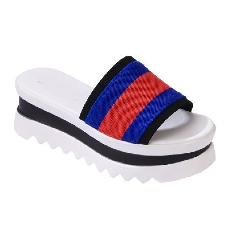 画像3: Women's wedge with casual platform sandals slippers  プラットフォーム厚底オープントゥ カジュアルサンダル　スリッパ シューズ・靴 レディース 女性用 シューズ  (3)