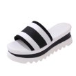 画像2: Women's wedge with casual platform sandals slippers  プラットフォーム厚底オープントゥ カジュアルサンダル　スリッパ シューズ・靴 レディース 女性用 シューズ  (2)