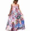 画像2:  Women'sprint halter long dresses　花柄ホルターロング　マキシ丈ドレス ワンピース　フローラル　ボヘミアン (2)