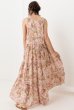 画像2:  Women's positioning printing sleeveless printed dress long dress　フローラル花柄ロング マキシ丈ドレス ワンピース　フローラル　ボヘミアン (2)