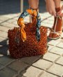 画像3:  transparent beads cute ring handbags ビーズ&リングハンドルオープンバッグ ハンドメイドトートバック (3)